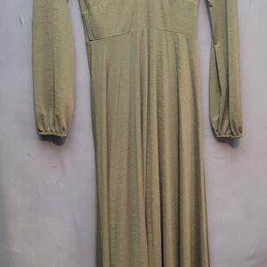 Elegant Olive Green Maxi Dress